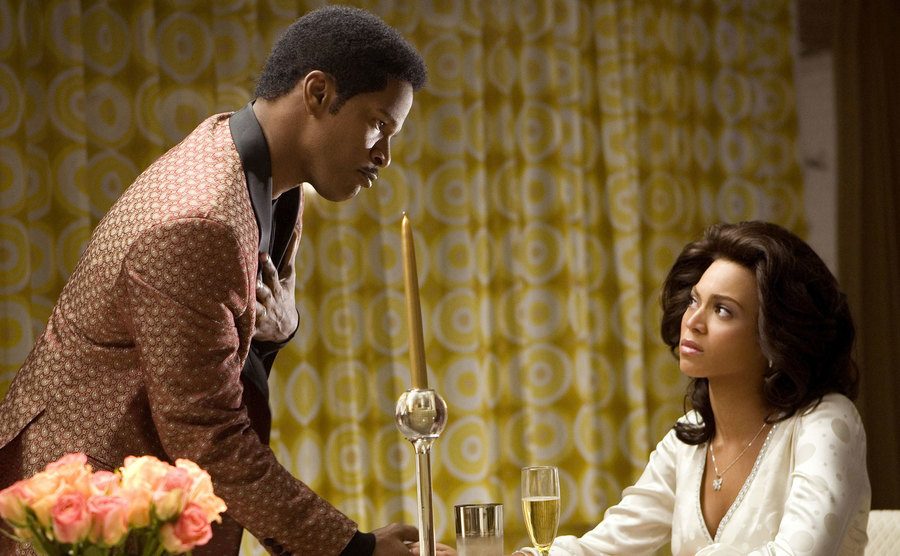 A still of Foxx and Beyoncé in DreamGirls.