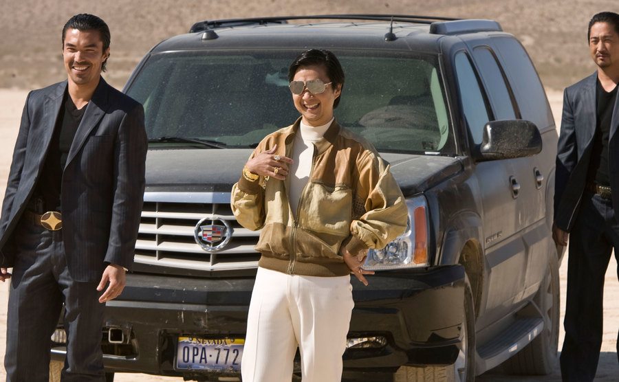 A still of Jeong as Mr. Chow in The Hangover.