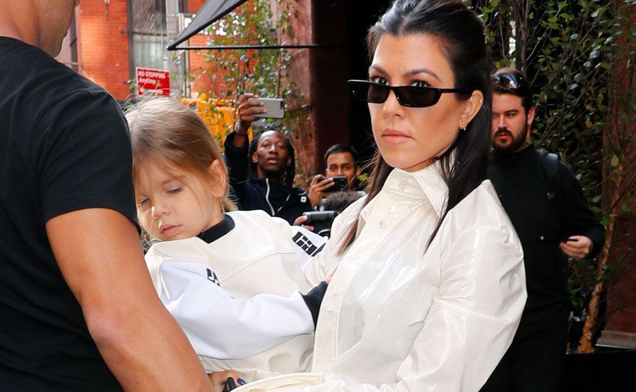 Disick and Kourtney take their kids for lunch.