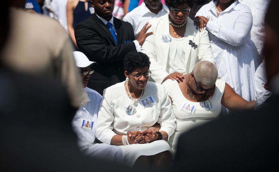 An image of Geneva Reed-Veal at Bland’s funeral.