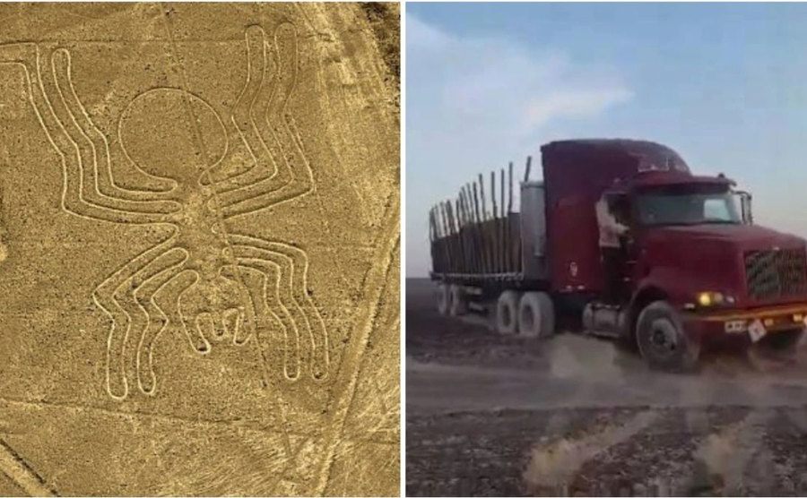 The Nazca Lines / Vigo’s truck that made the damage. 