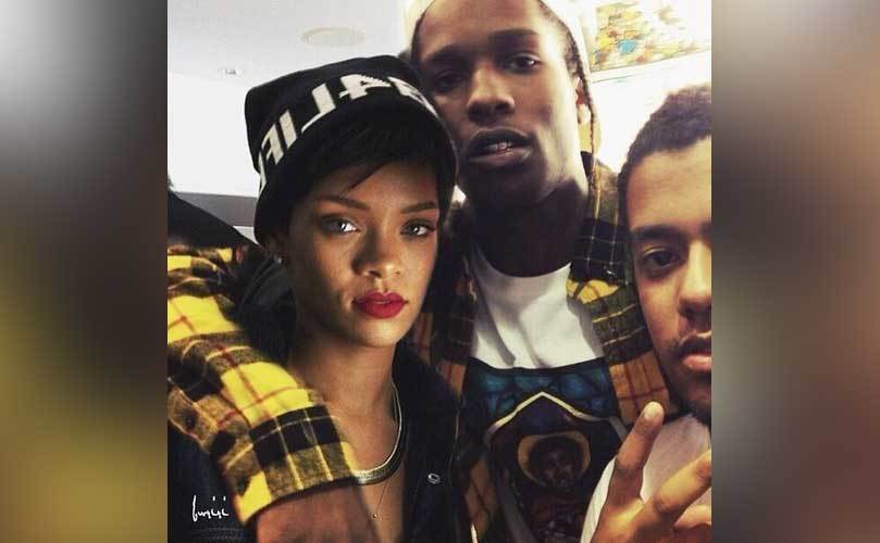  selfie of Rihanna and A$AP