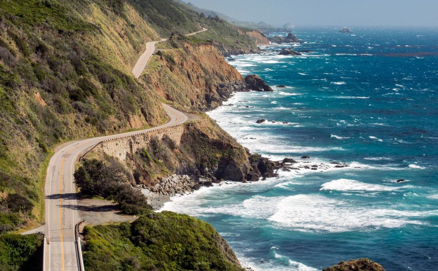 A photo of the highway in Big Sur.