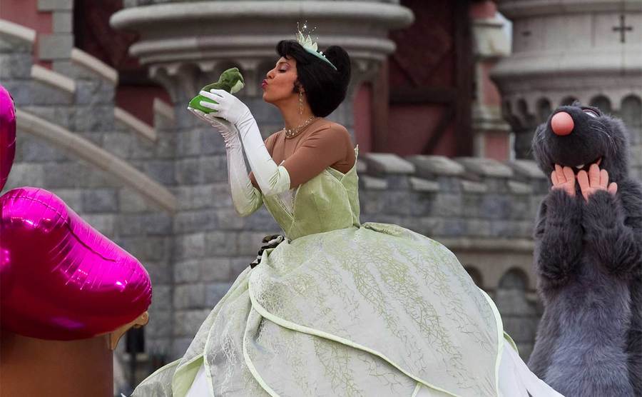 Princess and the Frog perform during a show. 