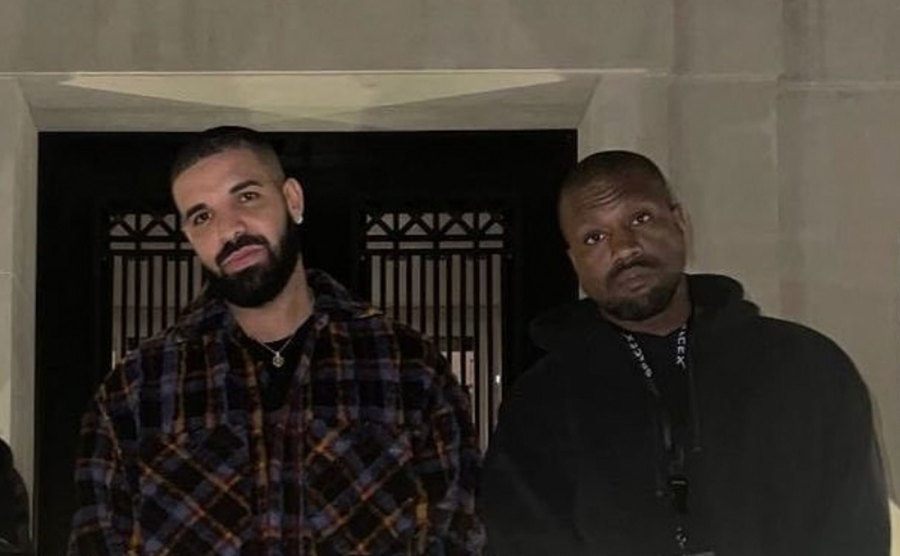 A photo of Drake and Kanye. 